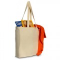 Shopper in canvas nat. con soffietti 220 gr/m2 38x42x10/2,5x75 cm- 10 PZ.