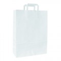 Borse Carta Piattina kraft bianco f.to 26x16x29 - 300 pz