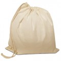 Borsa cotone con legaccio 30x30 cm colore naturale