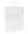 Borse Carta Kraft Bianco ritorta 23x10x32 - 250 pz